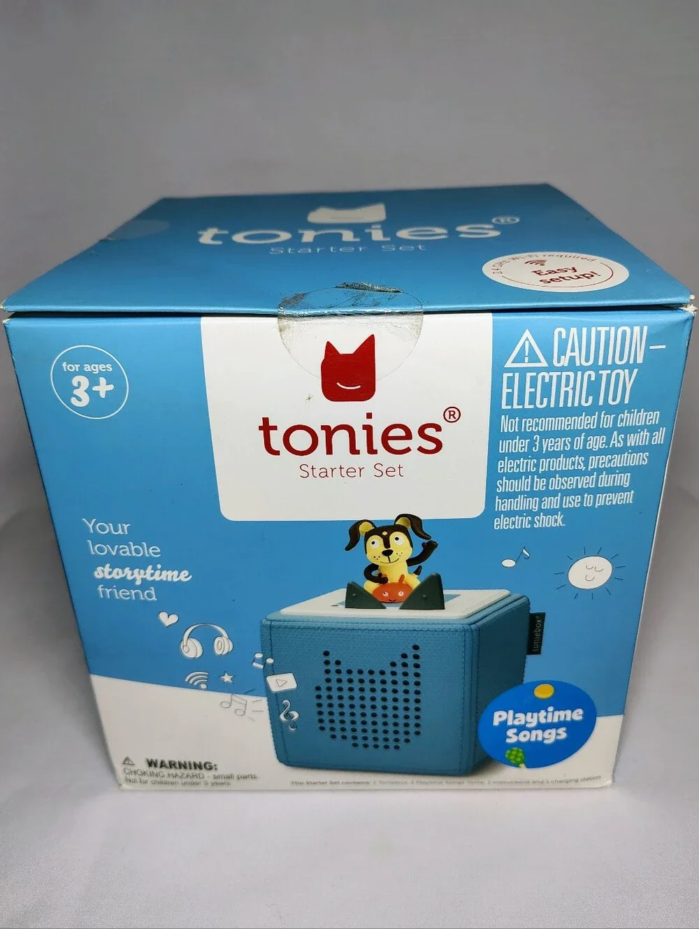 Tonies Starter Set - Light Blue Box Toniebox  - Includes Puppy Playtime Tonie
